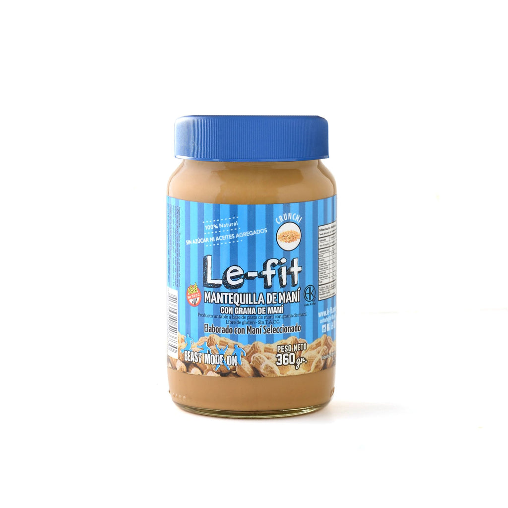 Mantequilla de Maní Crunchy – 360 g (Caja 20 frascos vidrio)