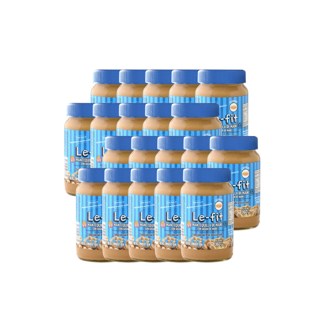 Mantequilla de Maní Crunchy – 360 g (Caja 20 frascos vidrio)