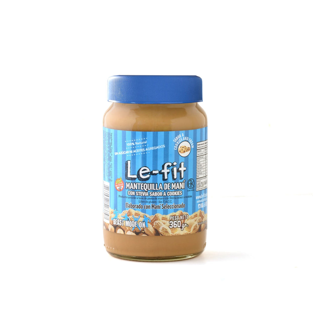 Mantequilla de Maní Cookies & Cream – 360 g (Caja 20 frascos vidrio)