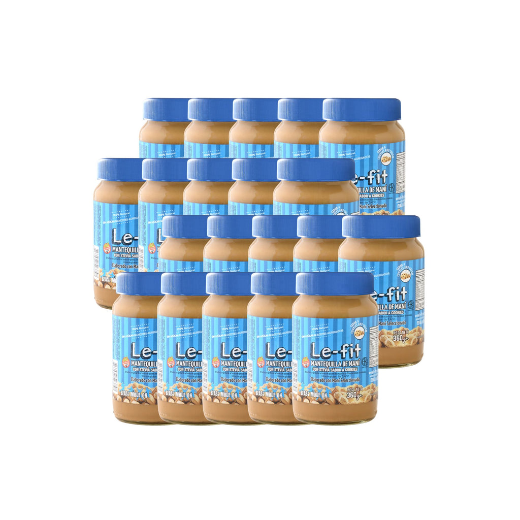 Mantequilla de Maní Cookies & Cream – 360 g (Caja 20 frascos vidrio)