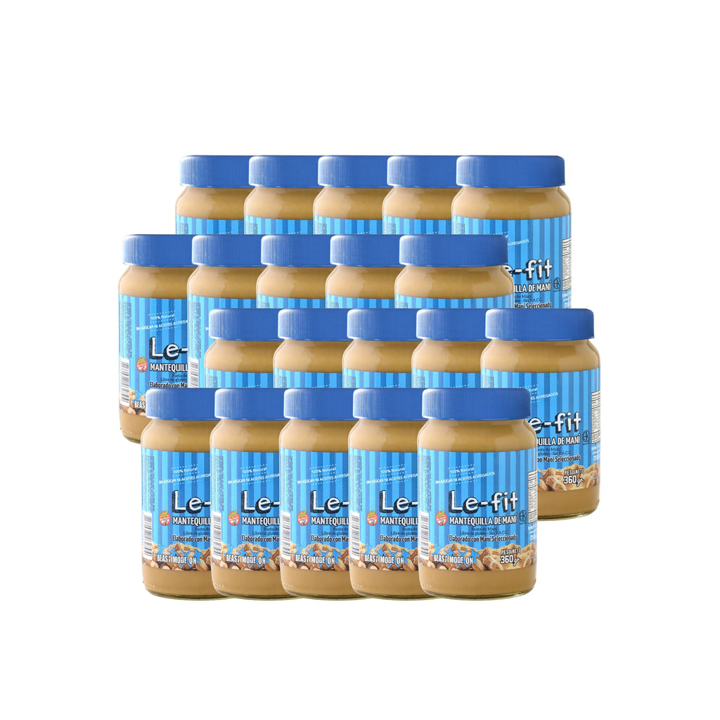 Mantequilla de Maní Natural – 360 g (Caja 20 frascos vidrio)